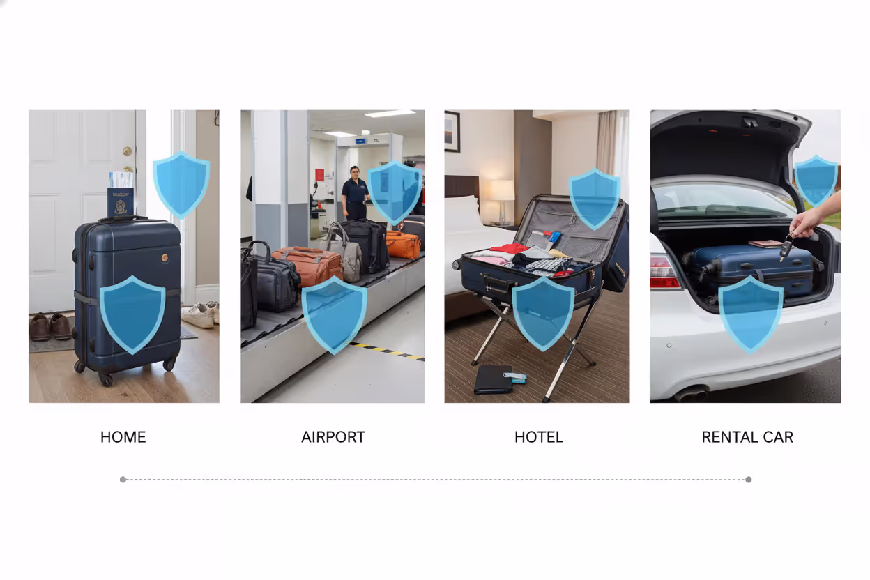 Travel baggage protection across the entire trip journey